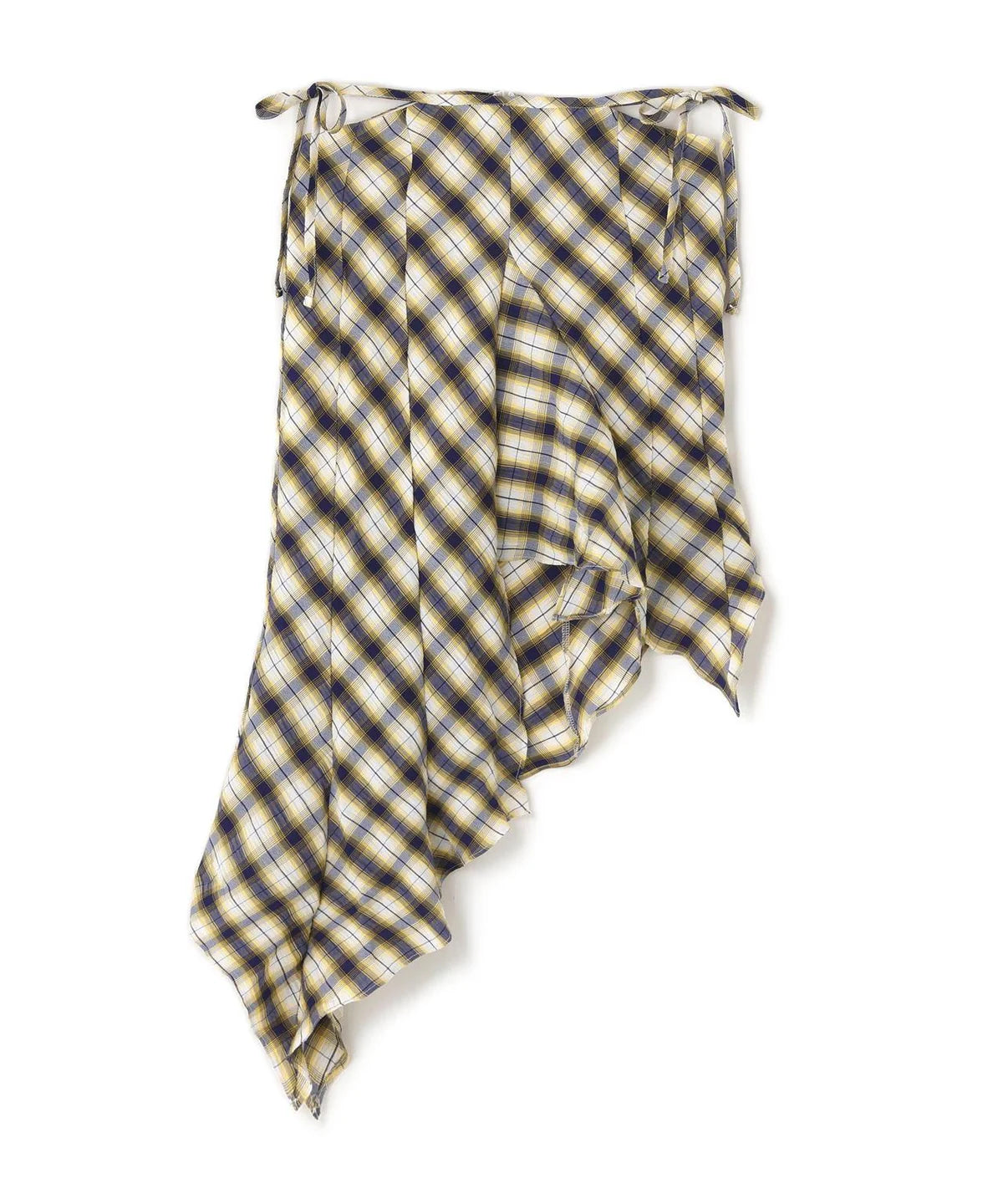 CHECK ASYMME SKIRT(NAVY✖️YELLOW)