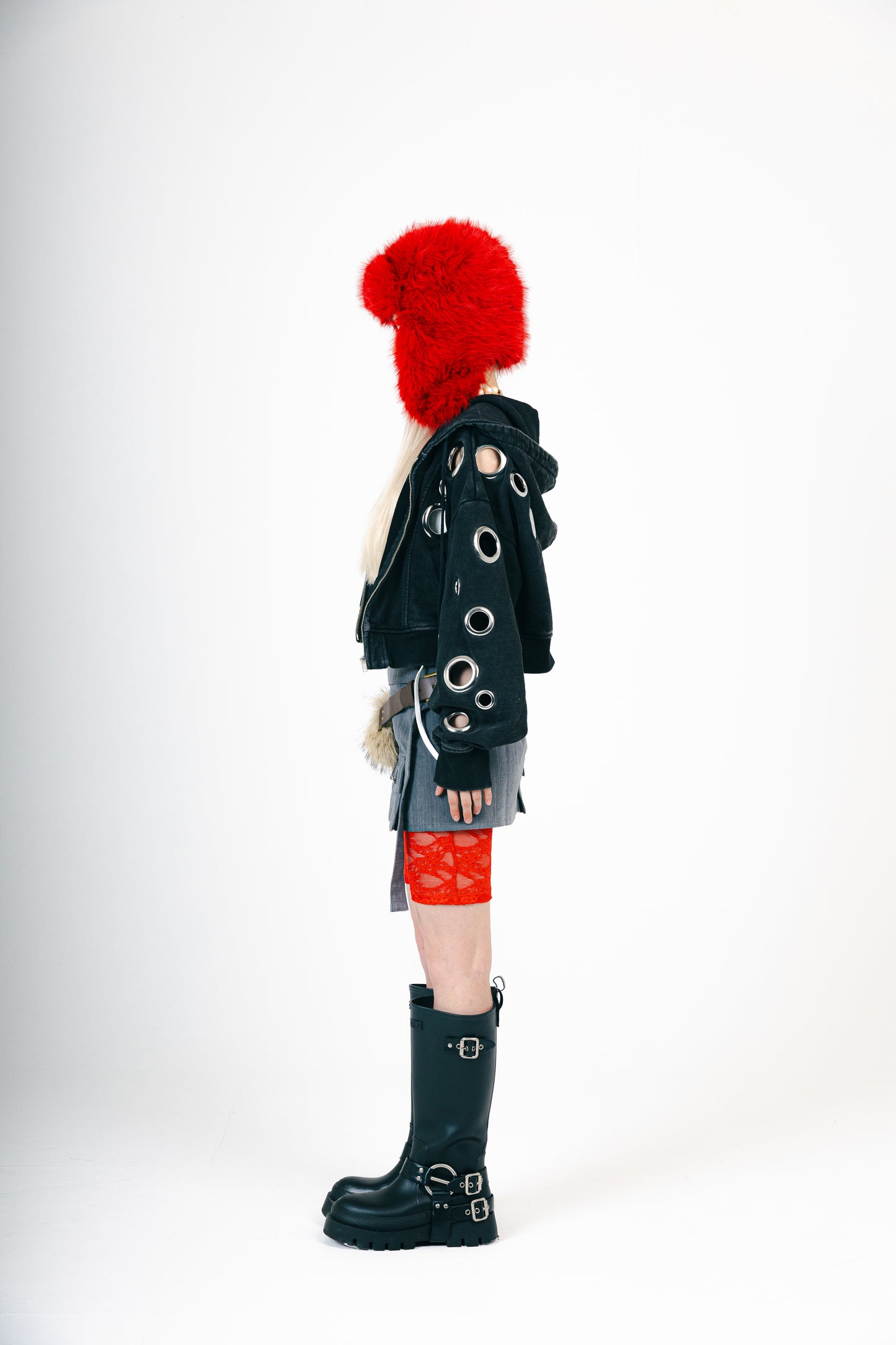 EYELET HOOODIE (BLACK)