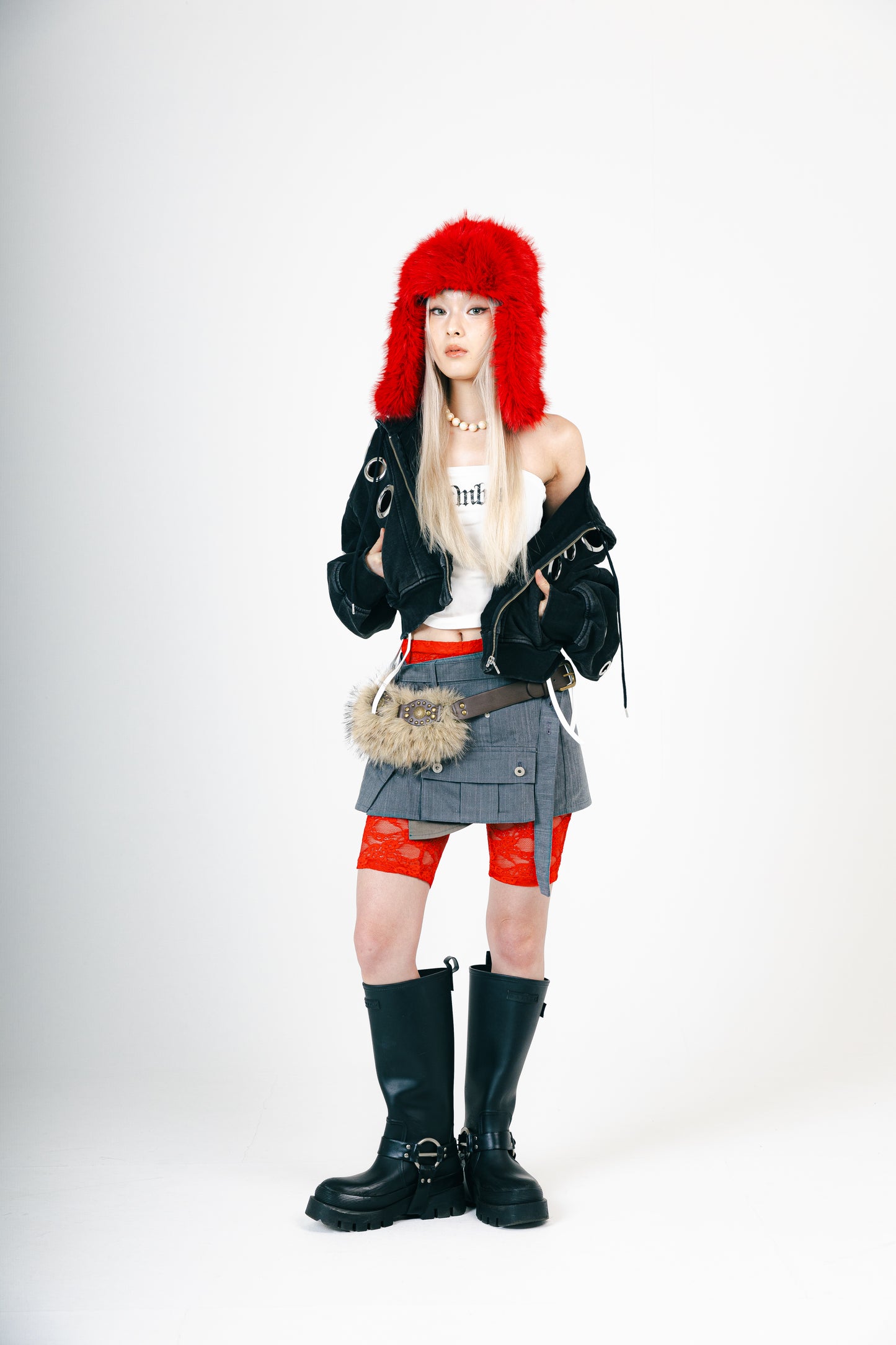 EYELET HOOODIE (BLACK)