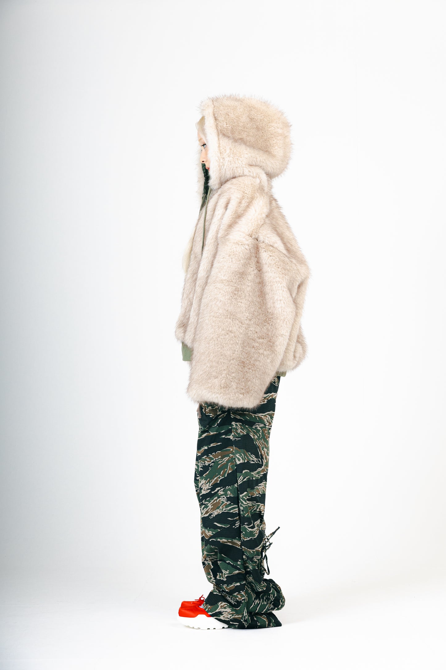 REVERSIBLE FUR BLOUSON (KAHAKI)