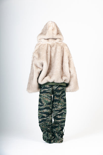 REVERSIBLE FUR BLOUSON (KAHAKI)