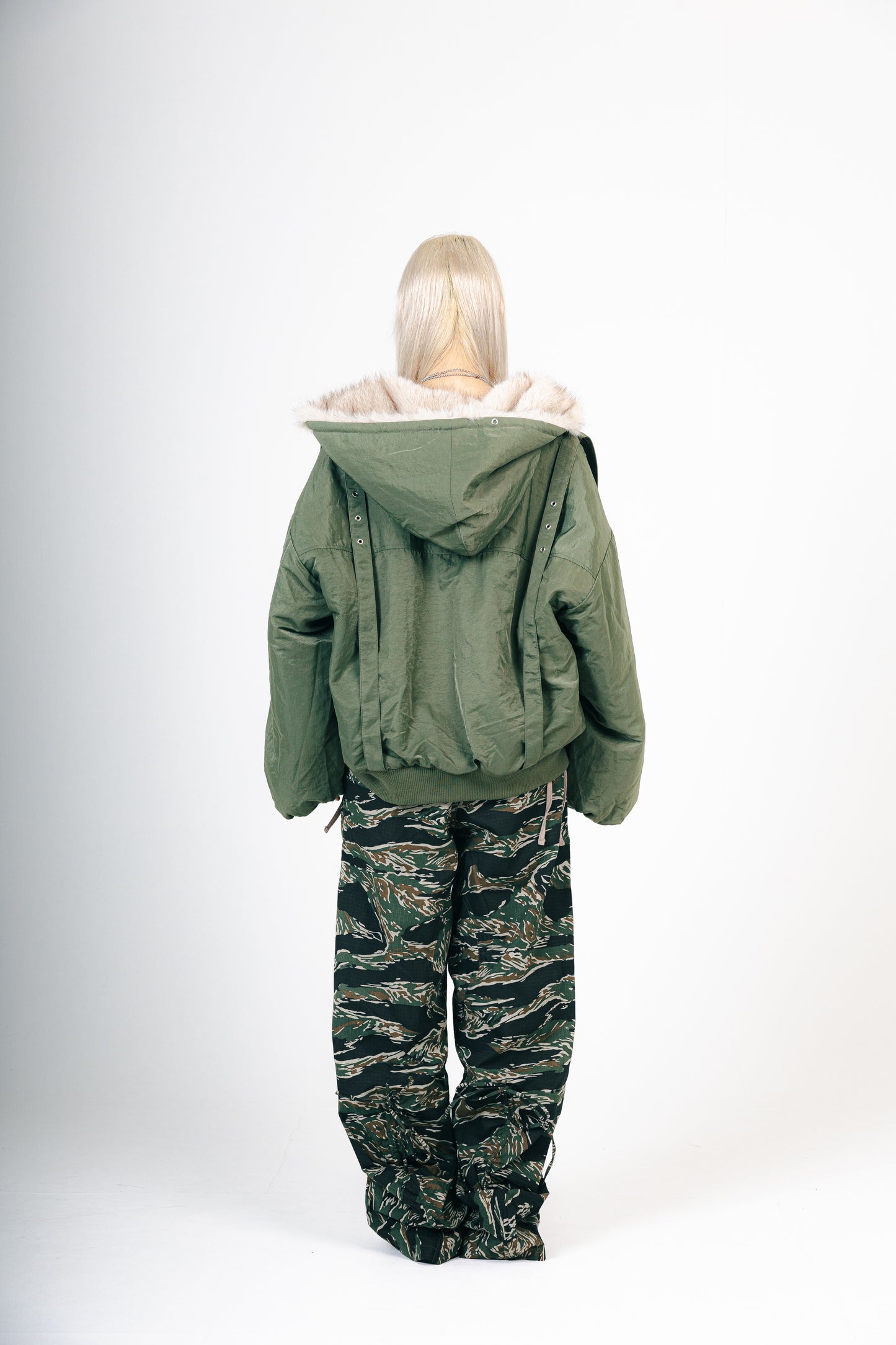 REVERSIBLE FUR BLOUSON (KAHAKI)