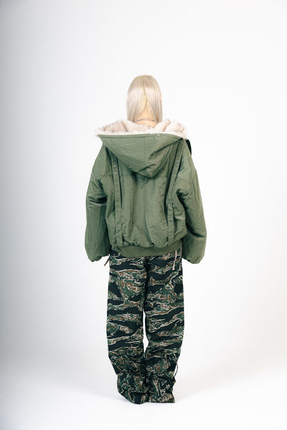 REVERSIBLE FUR BLOUSON (KAHAKI)