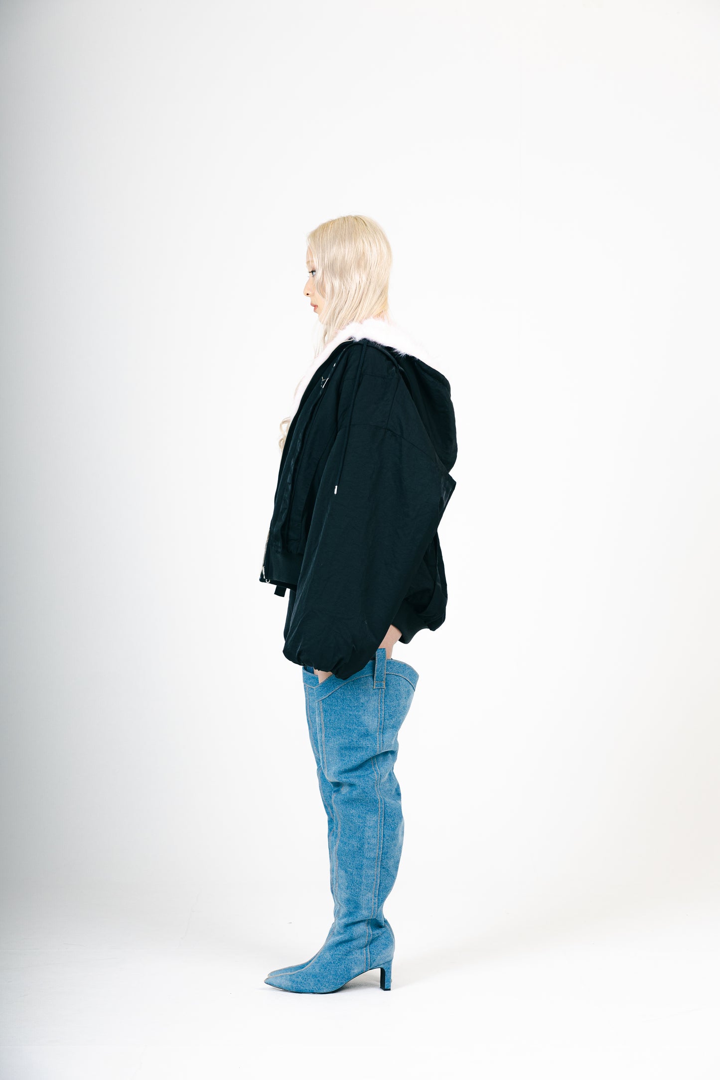 REVERSIBLE FUR BLOUSON (BLACK)