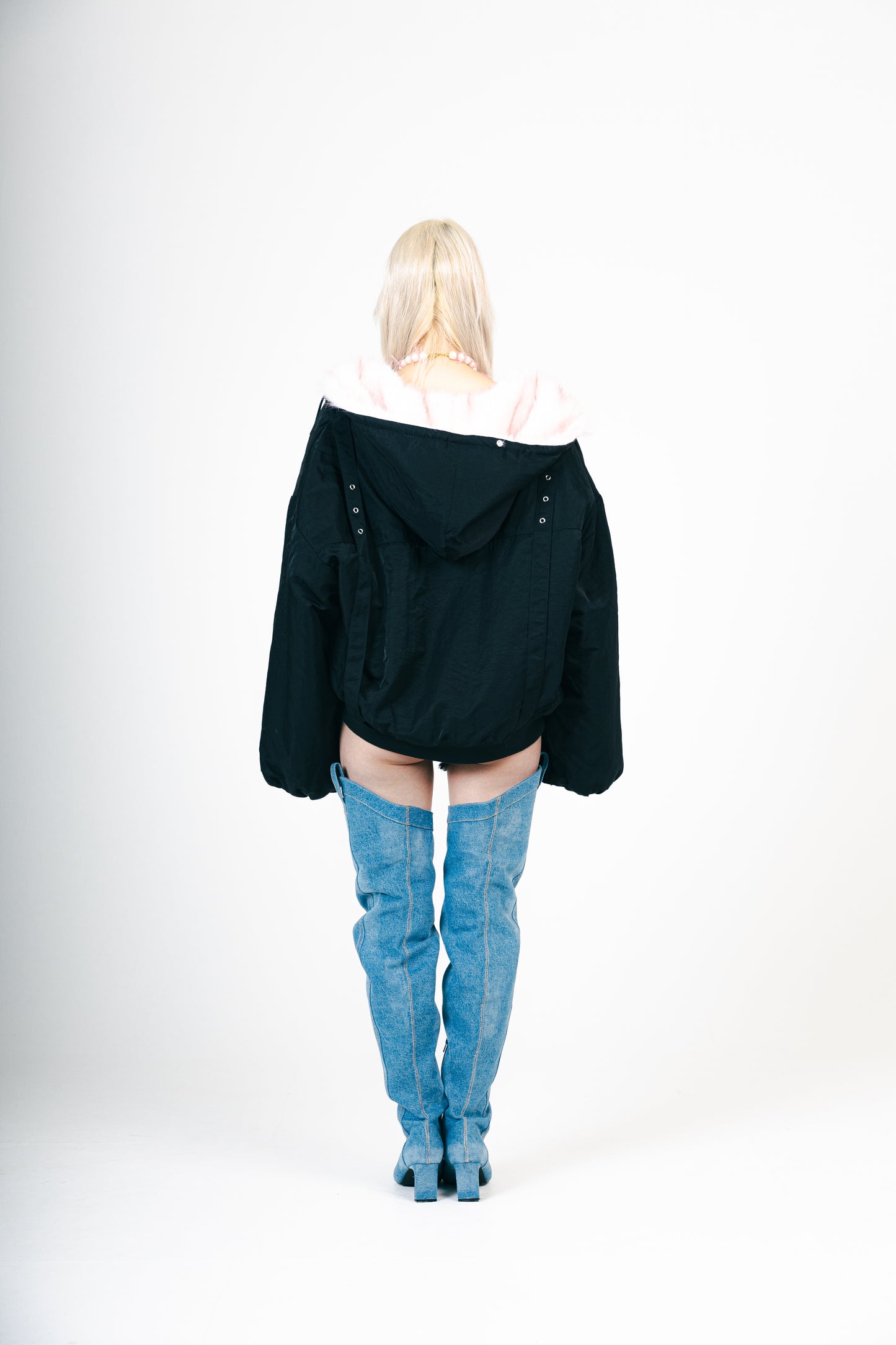 REVERSIBLE FUR BLOUSON (BLACK)