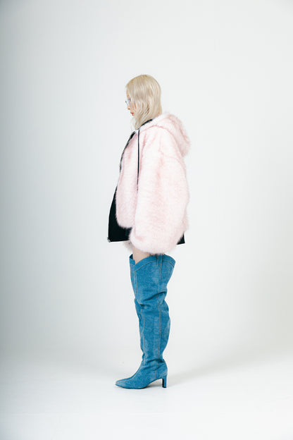 REVERSIBLE FUR BLOUSON (BLACK)