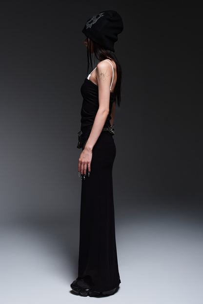 BUST POINT FIT DRESS (BLACK)