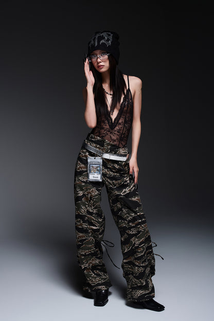 WAIST V CARGO PANTS（CAMO）