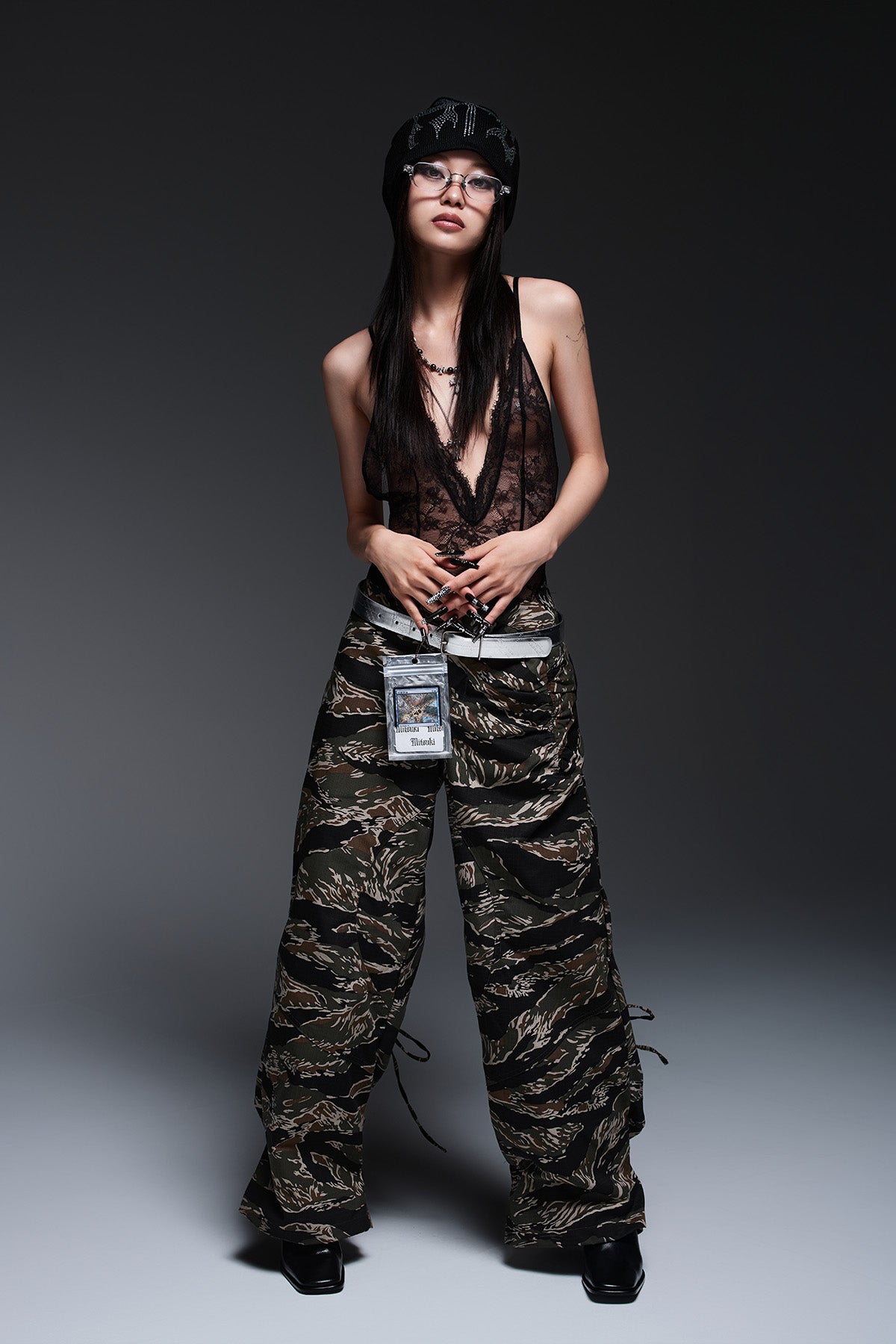 WAIST V CARGO PANTS（CAMO）