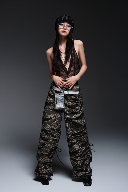 WAIST V CARGO PANTS（CAMO）