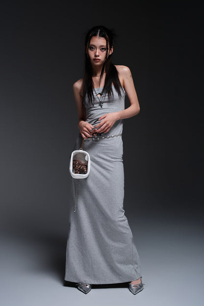 BUST POINT FIT DRESS(GRAY)