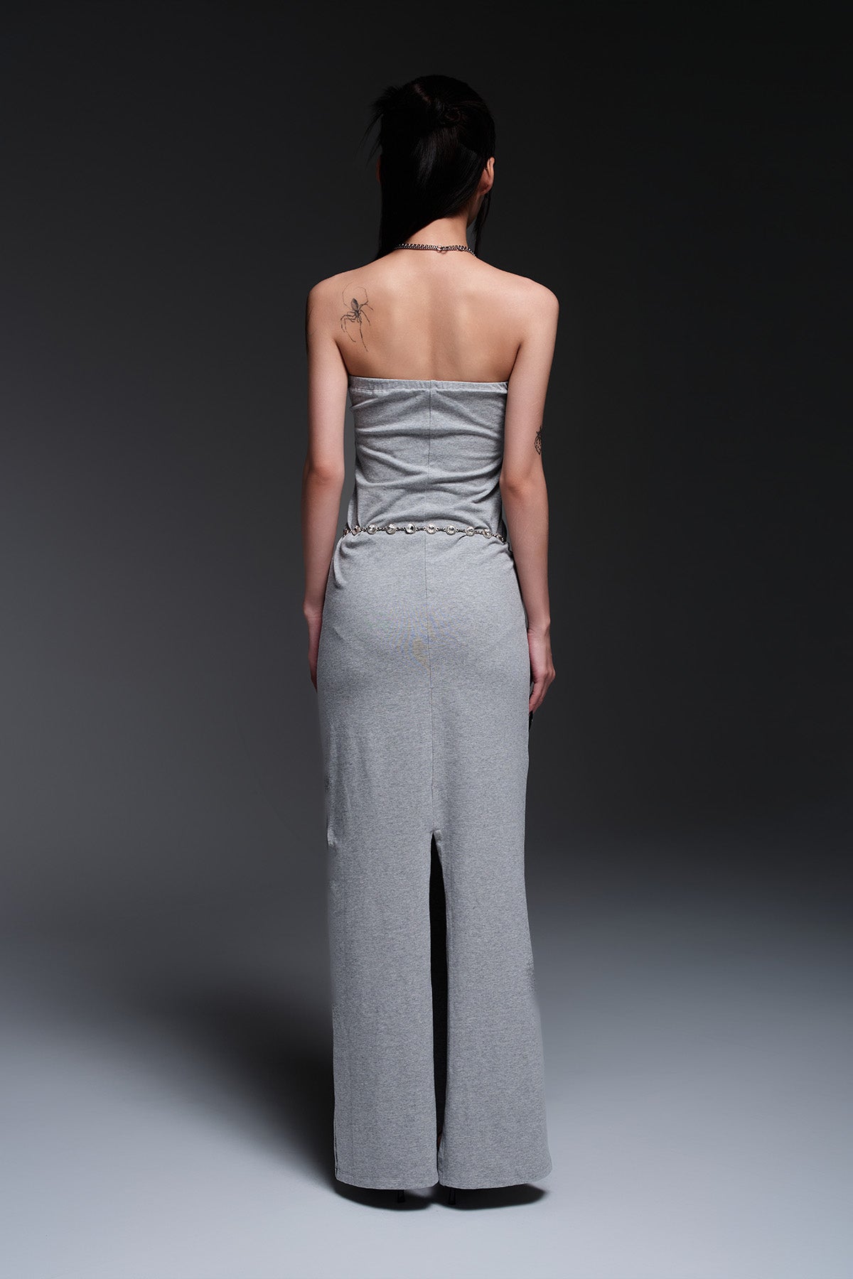 BUST POINT FIT DRESS(GRAY)