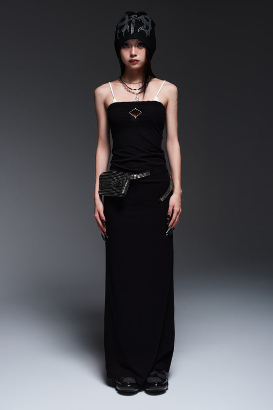 BUST POINT FIT DRESS (BLACK)