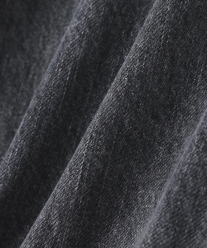 DENIM CUT-OUT PANTS (BLACK)