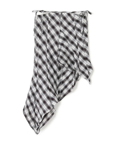 CHECK ASYMME SKIRT(BLACK✖️WHITE)