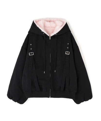 REVERSIBLE FUR BLOUSON (BLACK)