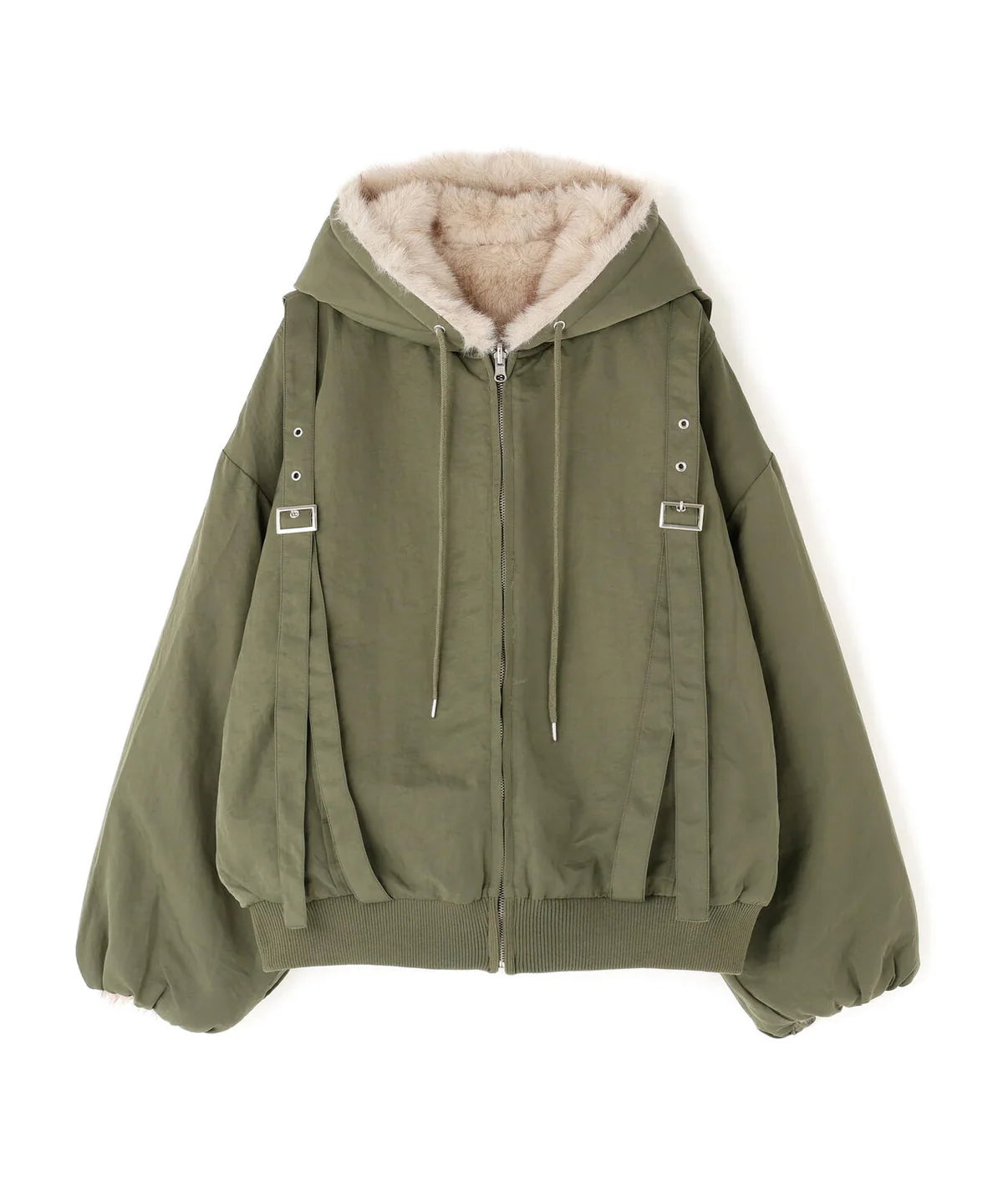 REVERSIBLE FUR BLOUSON (KAHAKI)