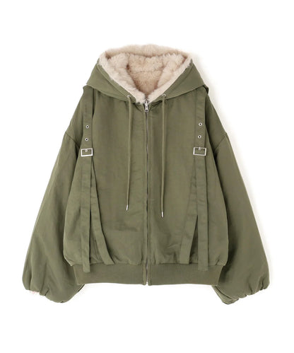 REVERSIBLE FUR BLOUSON (KAHAKI)