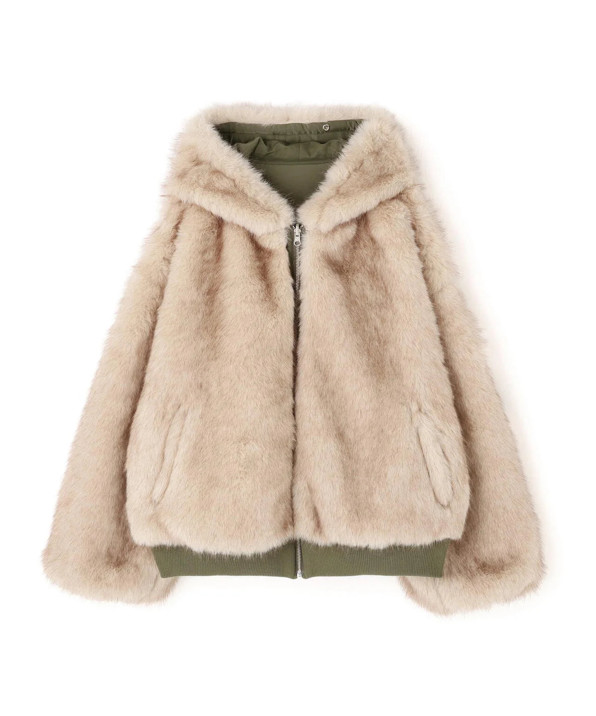 REVERSIBLE FUR BLOUSON (KAHAKI)