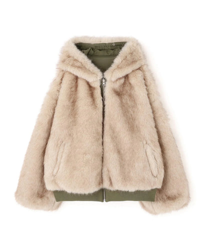 REVERSIBLE FUR BLOUSON (KAHAKI)