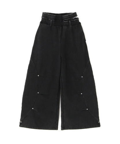 Eyelet Tuck Sweat Pants (black)