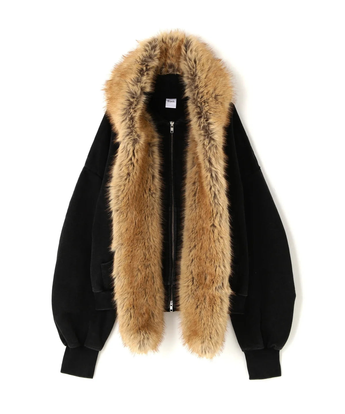 Faux Muffler Hoodie (black)