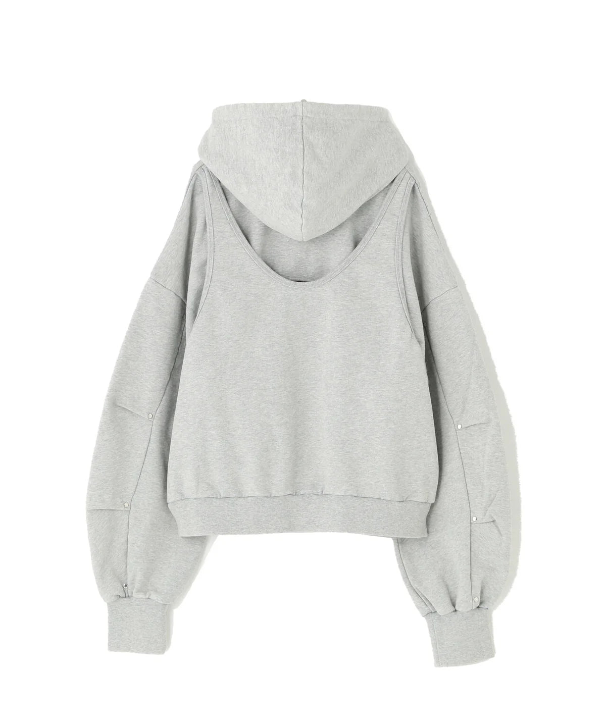 Faux Muffler Hoodie(gray)