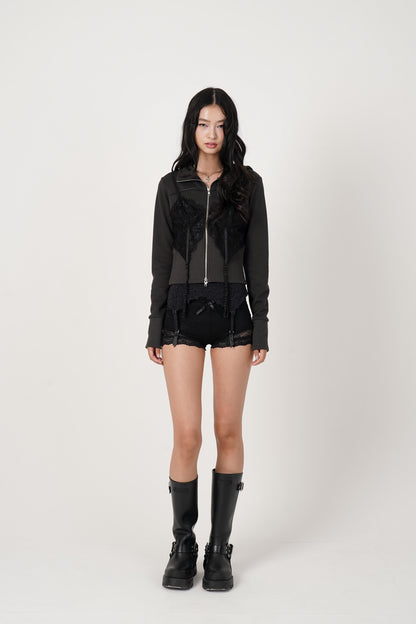 Lingerie docking Hoodie（black）