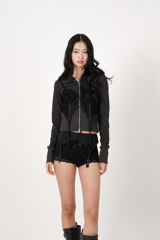 Lingerie docking Hoodie（black）