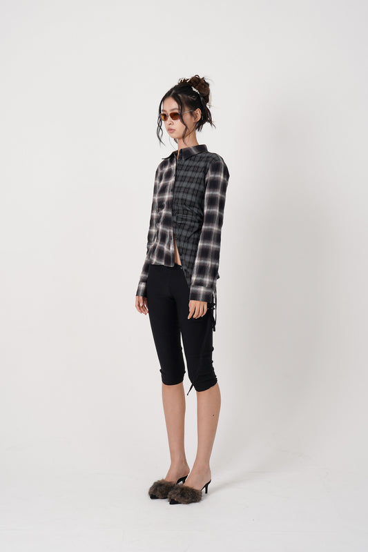 Asymmetry pattern Shirt (black)