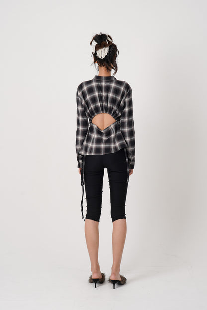Asymmetry pattern Shirt (black)