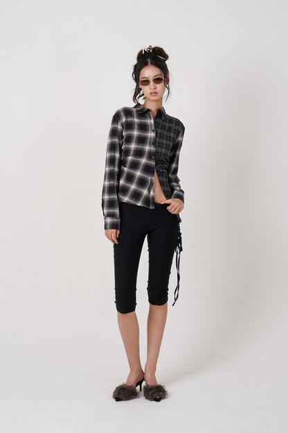 Asymmetry pattern Shirt (black)