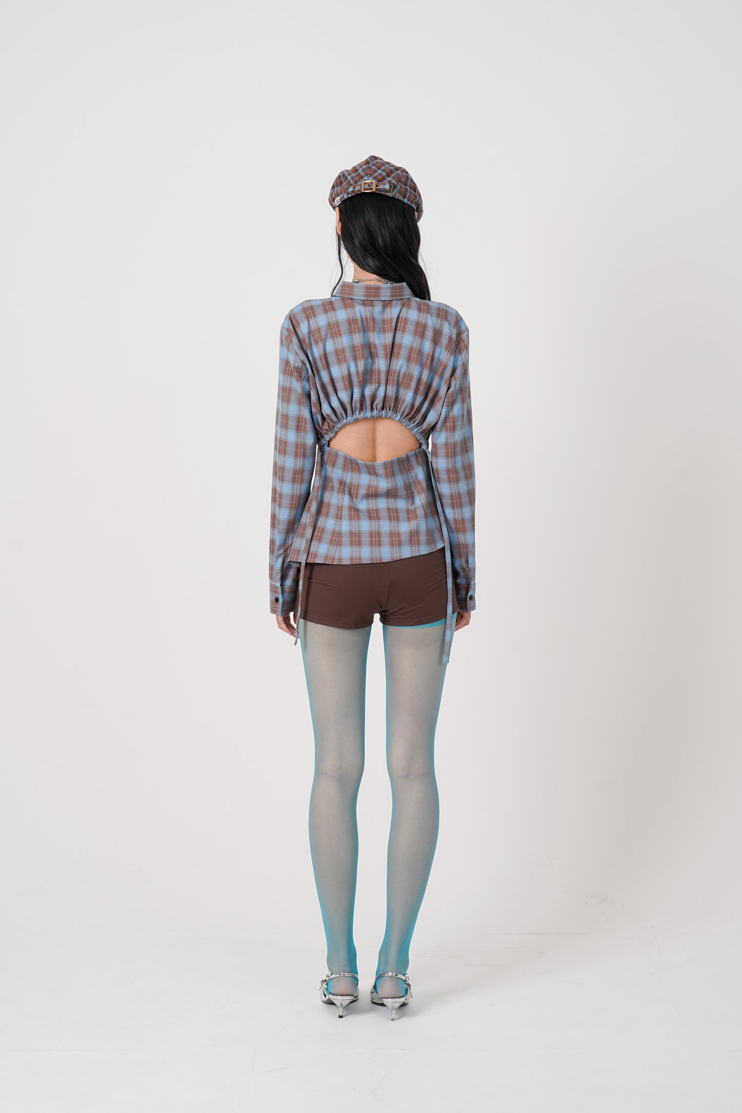 Asymmetry pattern Shirt(blue)