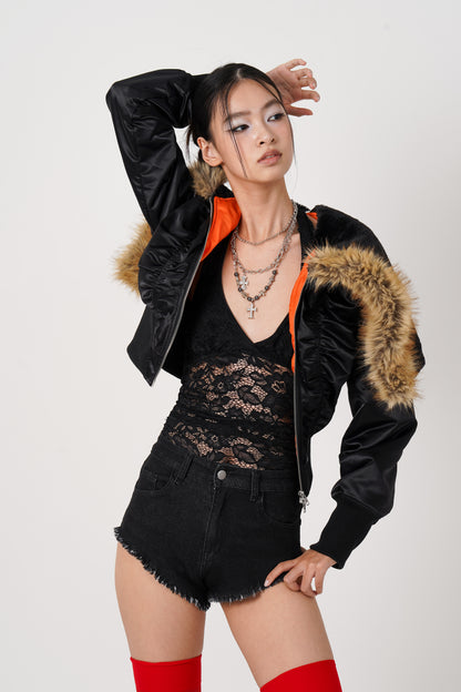 Design Rib N-2B Jacket (black)