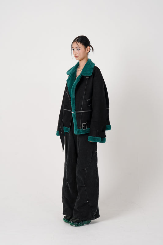 Eyelet Tuck Sweat Pants (black)