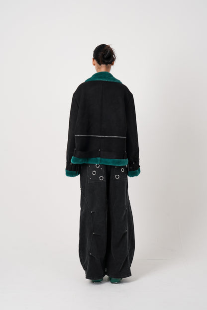 Eyelet Tuck Sweat Pants (black)